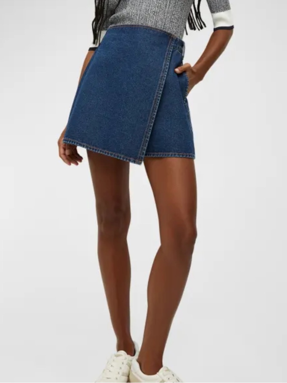 Veronica Beard Colin Denim Skort in Dark Wash Denim Blue Size 6